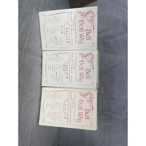 Bell doll wigs  - 3 wigs- Buster style in dark brown, size 11-12, 9-10, and 7-8‎